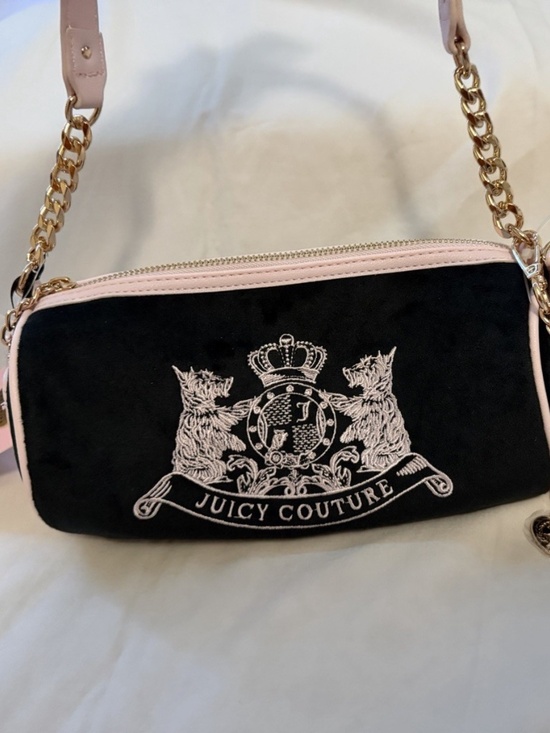 juicy couture Handbags - vintage y2k velour juicy couture scotty barrel bag